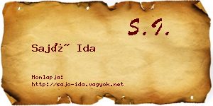 Sajó Ida névjegykártya