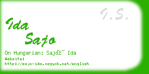 ida sajo business card